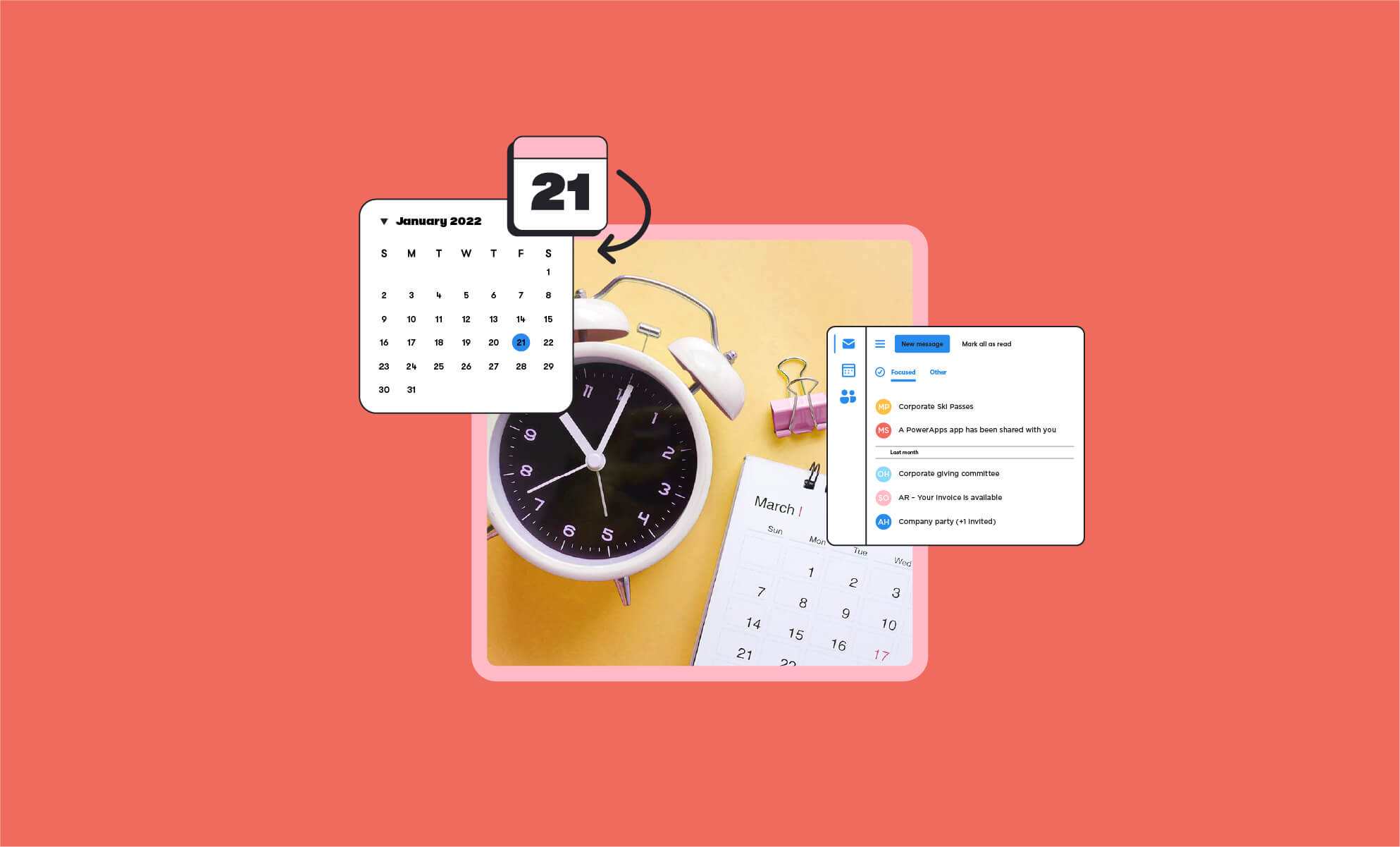 A Calendar and a clock