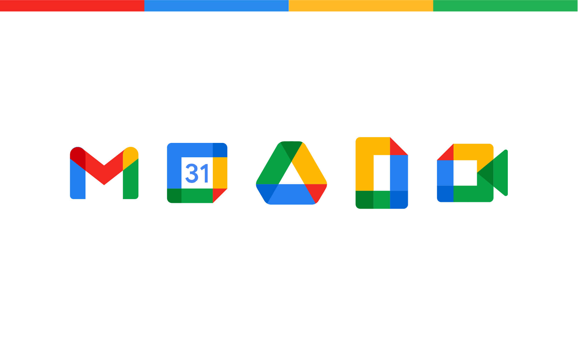 Images  of the logos of google apps