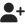 User silhouette icon with a plus sign next to it.