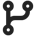 An icon showing a branching path.