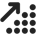 Icon of a chart with rising data.