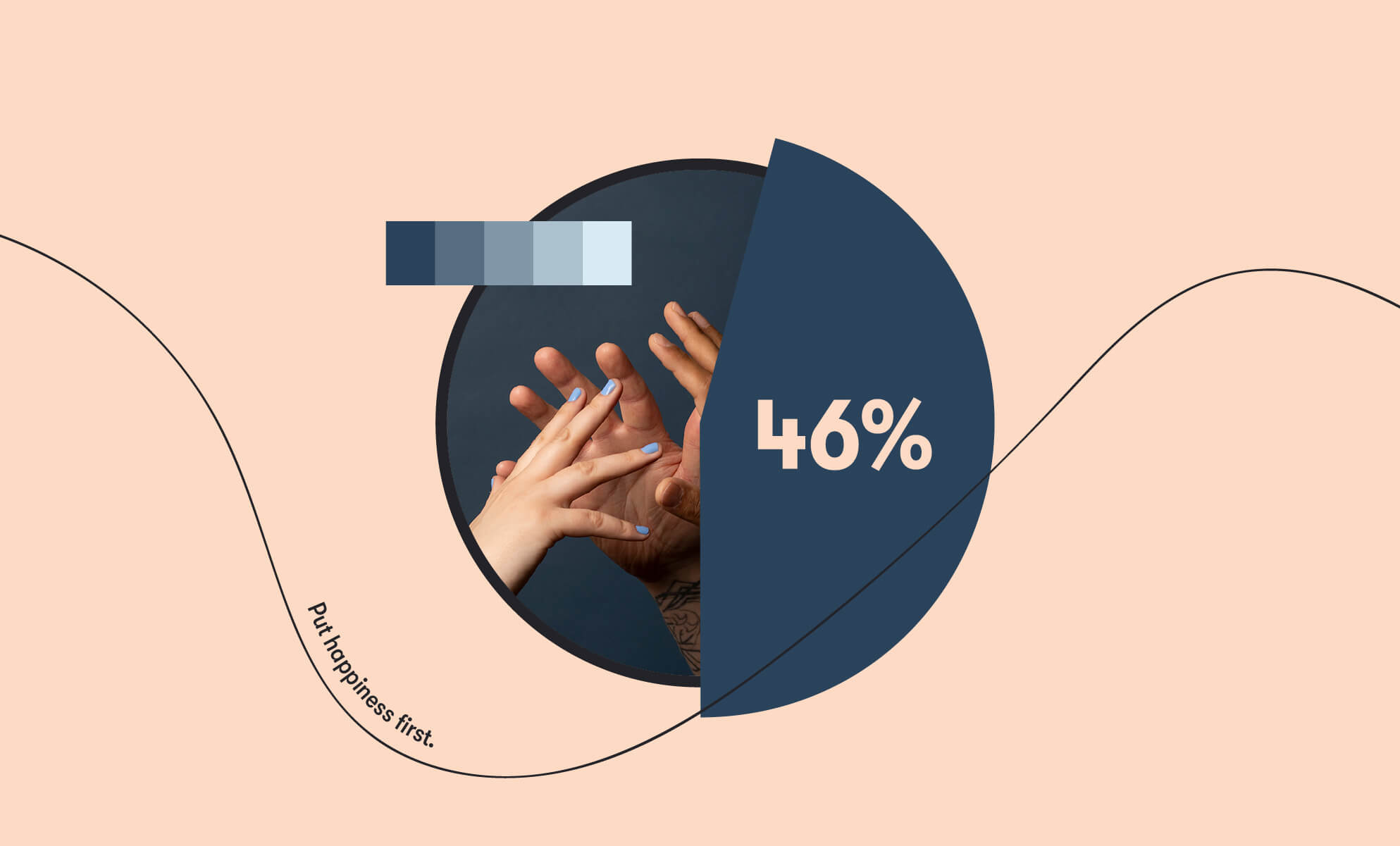 Pie chart with 46%