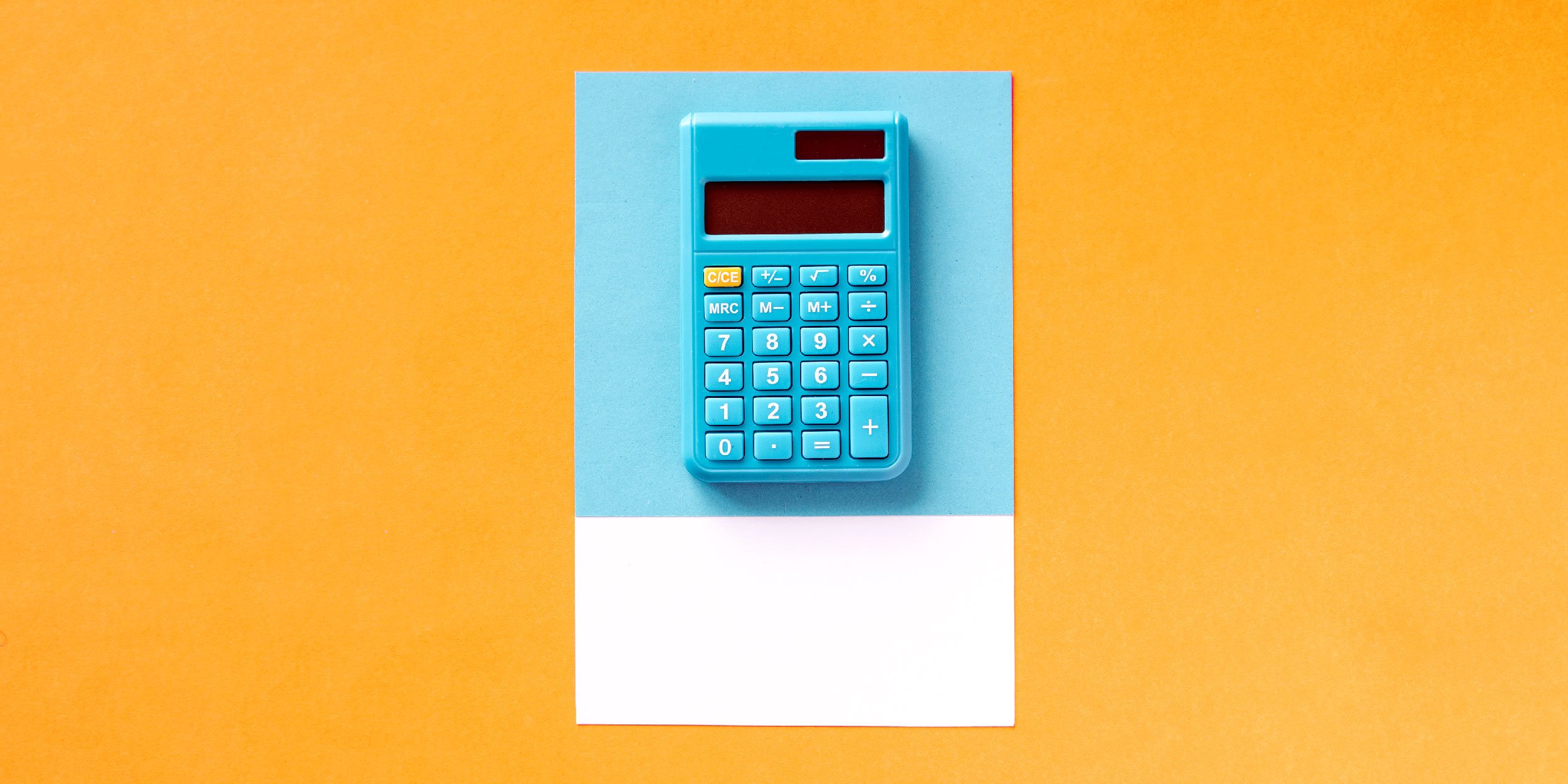 Image of a blue calculator