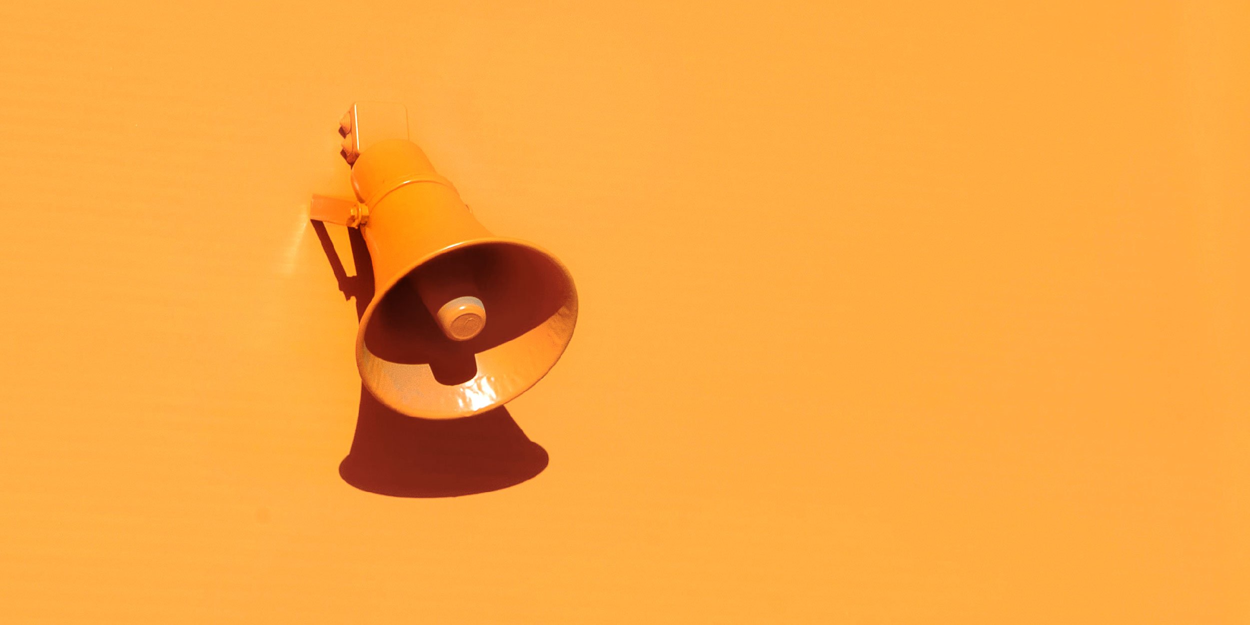 An orange megaphone