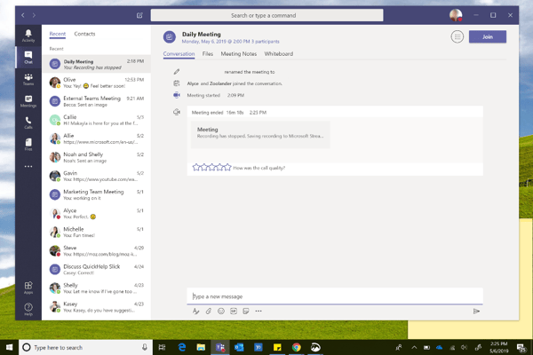 How to have a meeting using Microsoft Teams