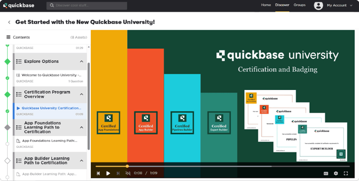 Quickbase University User Portal