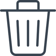 Illustration of recycle bin.