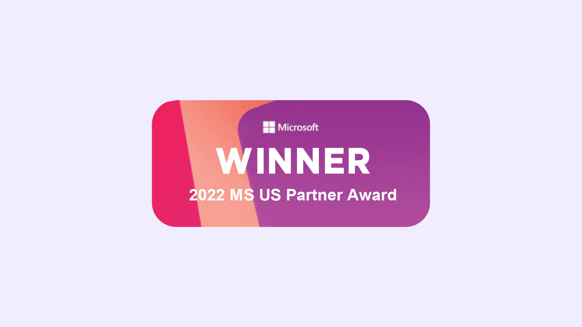 Award | 2022 Microsoft US Partner of the Year Winner