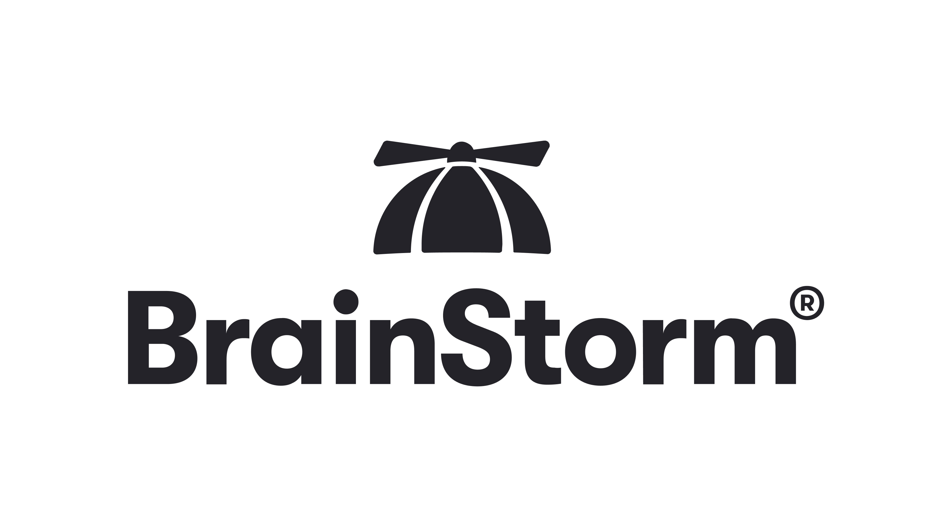 BrainStorm Logo Black Stacked Registered