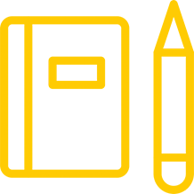 content notebook pencil