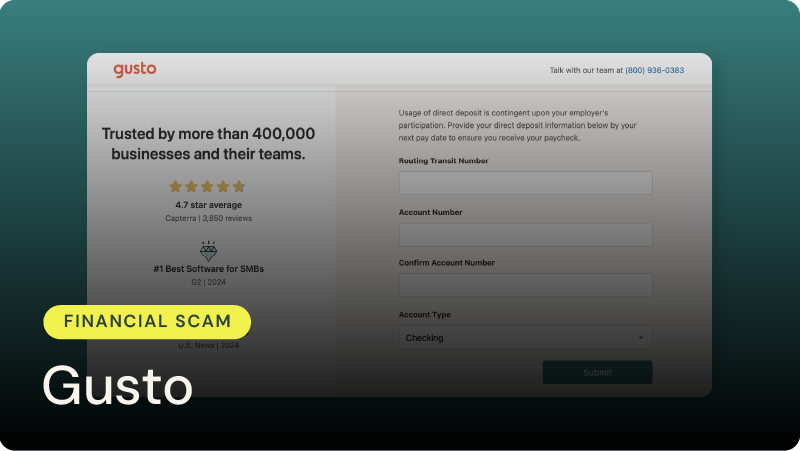 Gusto Simulated Phishing Campaign